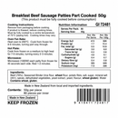 Angel Bay Breakfast Beef Sausage Patties - 50g (80 per carton)