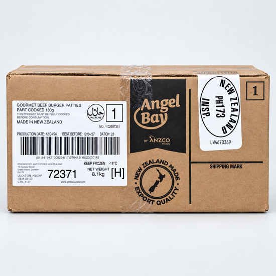 Angel Bay Gourmet Beef Burger Patties - 180g (45 per carton)