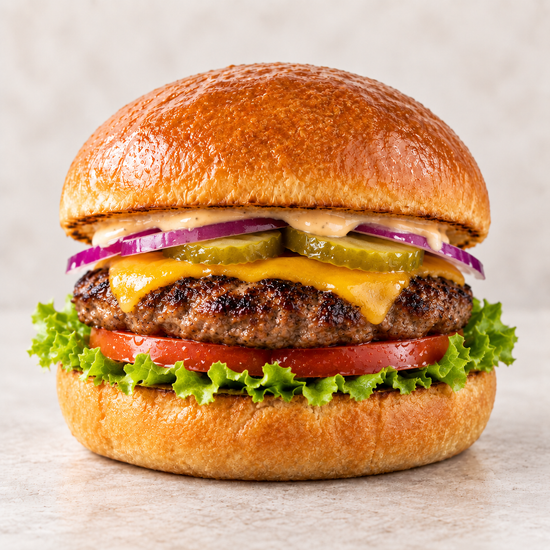Angel Bay Gourmet Beef Burger Patties – 85g (48 per carton)
