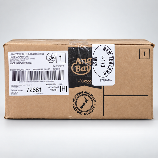 Angel Bay Homestyle Beef Burger Patties - 120g (66 per carton)