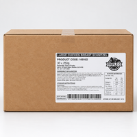 Triple C Poultry carton of 30 × 250g chicken breast schnitzels, showing the product label on the front.