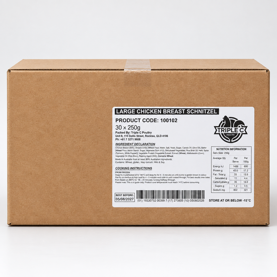 Chicken Breast Schnitzels – 250g (30 per carton)