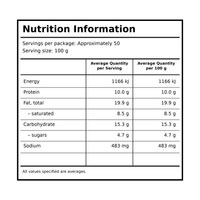 Nutrition information for Ingham’s Alfredo chicken fillers